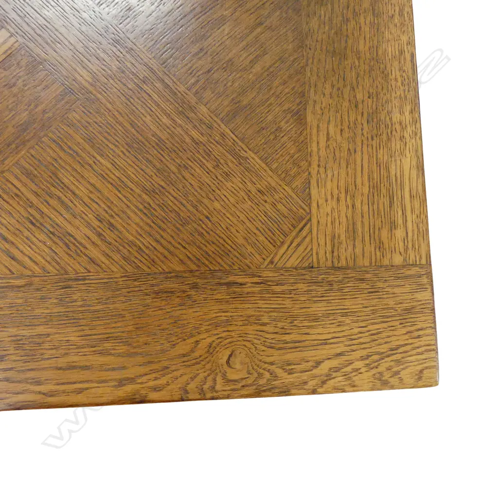 FRENCH STYLE PARQUET TOP EXTENSION DINGING TABLE 1300x1000x740mm EACH LEAF ADDS 500mm Image 1++
