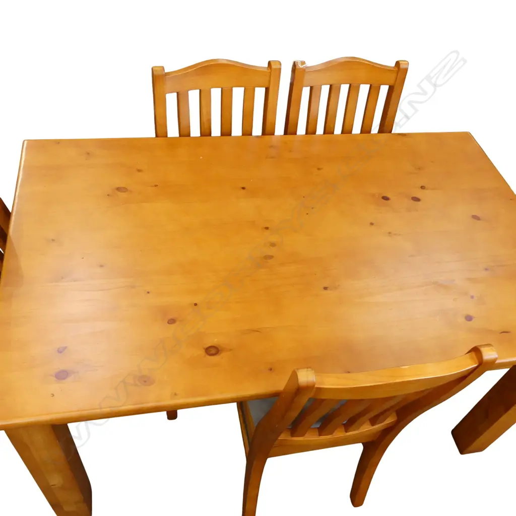 CONTEMPORARY PINE SIX SEATER DINING TABLE 760 (w) X 1500 (H) X 900 (D) Image 1++