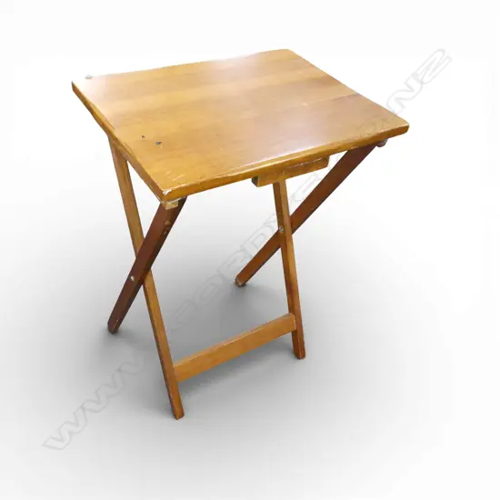 CONTEMPORARY FOLDING OCCASIONAL TABLE 650 (h) X 370 (W) (SOME SCRATCHES AND SCUFF MARKS)
