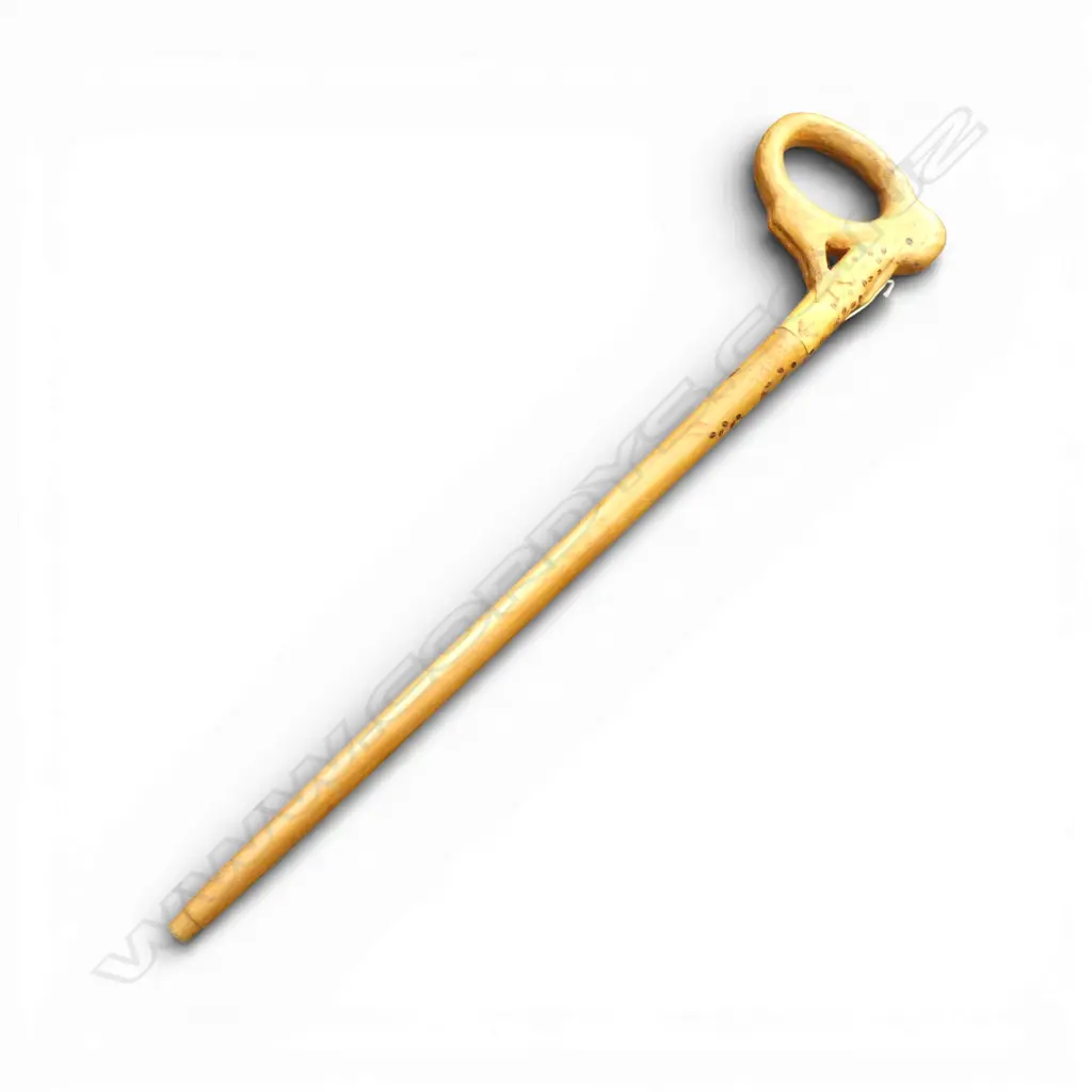 WOODEN WALKING STICK w. KIWI HANDLE L.910mm Image 1++