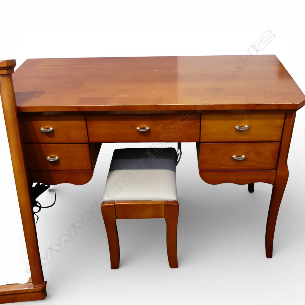 DRESSING TABLE w. MIRROR & STOOL 1100x500x750mm MIRROR 930x700mm Image 1++