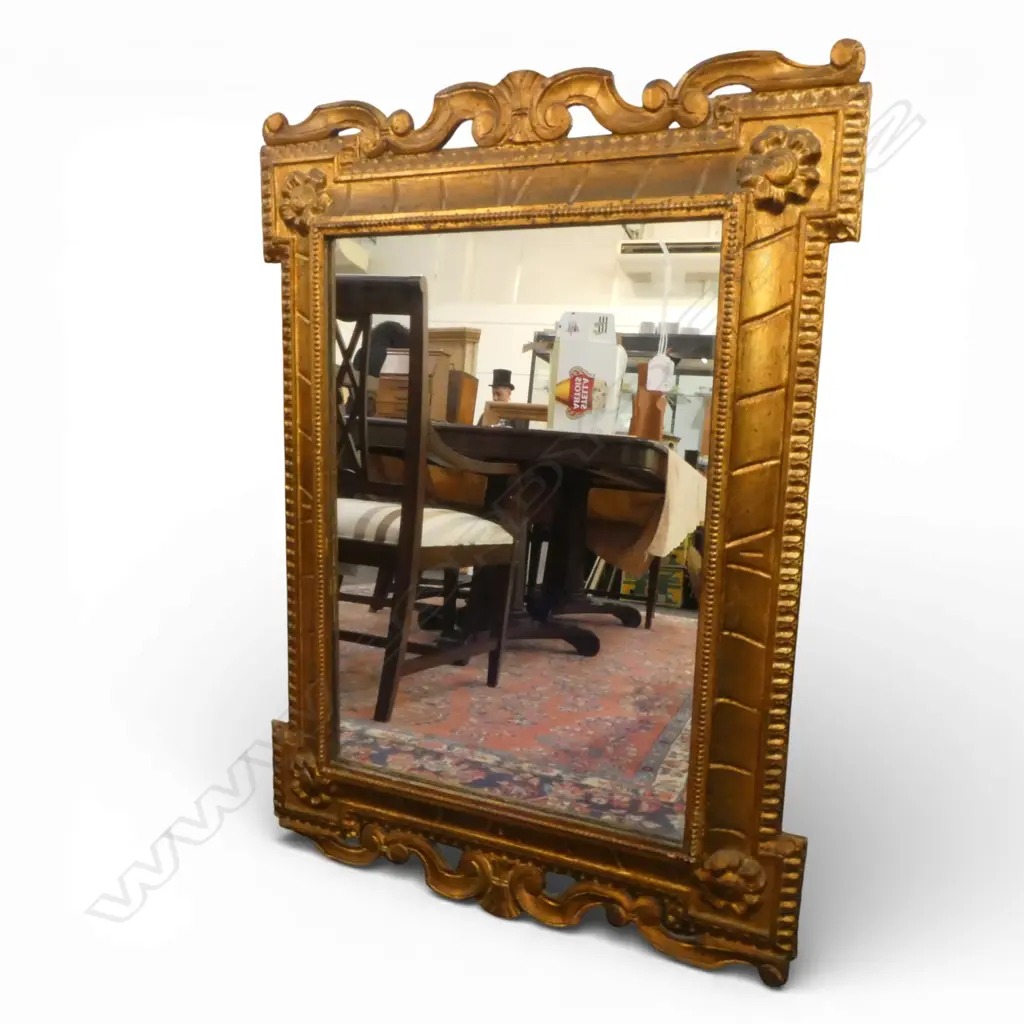 GILT FRAMED MIRROR 990x710mm - SMALL PIECE MISSING Image 1++