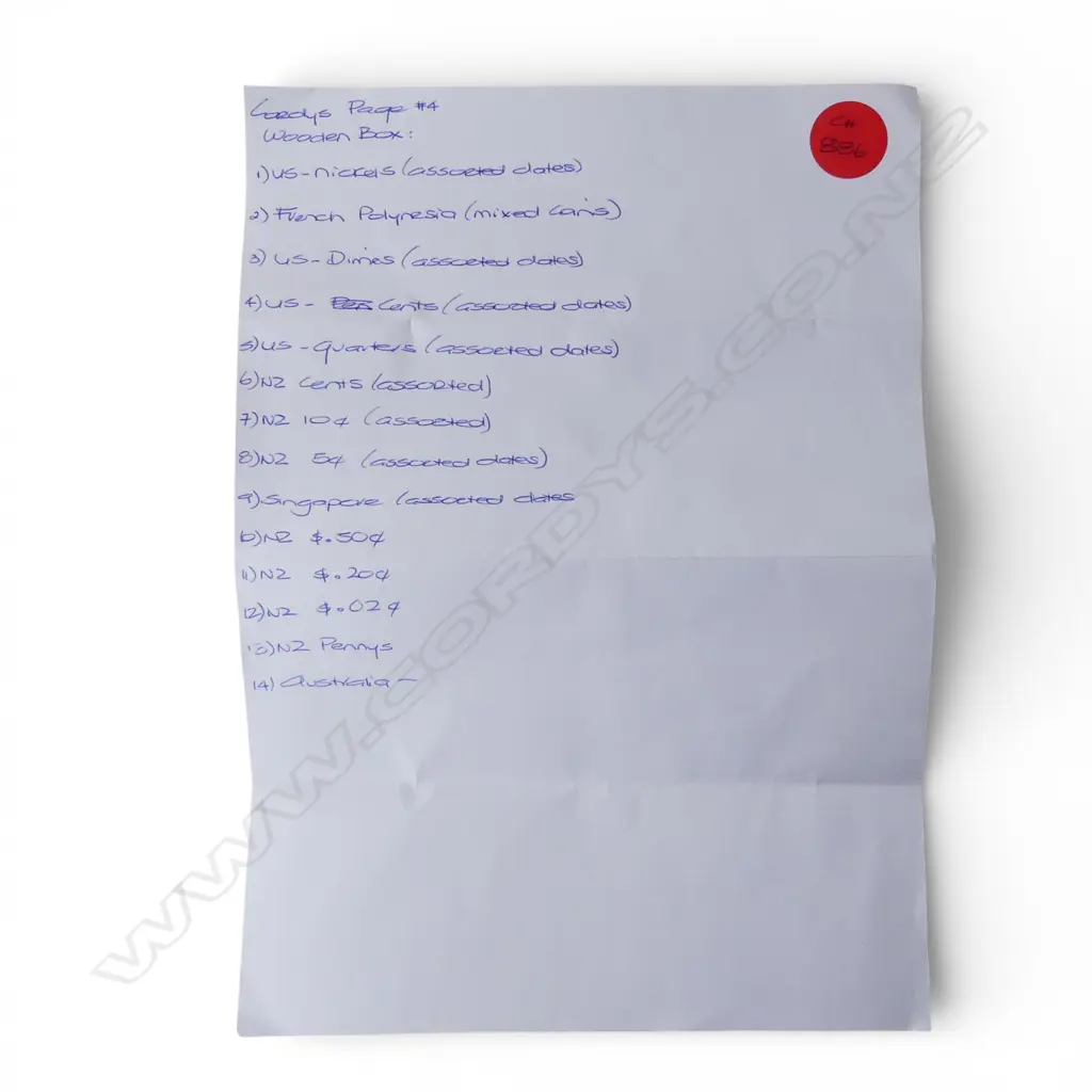 ASST. 20thC COINS; FRENCH POLYNESIA, SINGAPORE, U.S.A., N.Z. & AUSTRALIA Image 1++