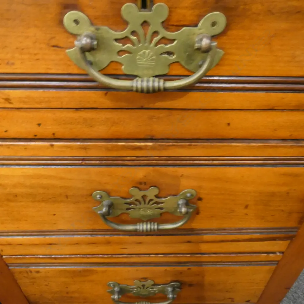 20thC KAURI PEDASTAL DESK 1370x750x740mm Image 1++