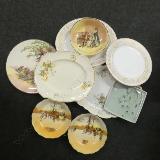 ASST. CHINA DISHES, LARGE ROYAL DOULTON PLATE, BOWLS, etc some faults