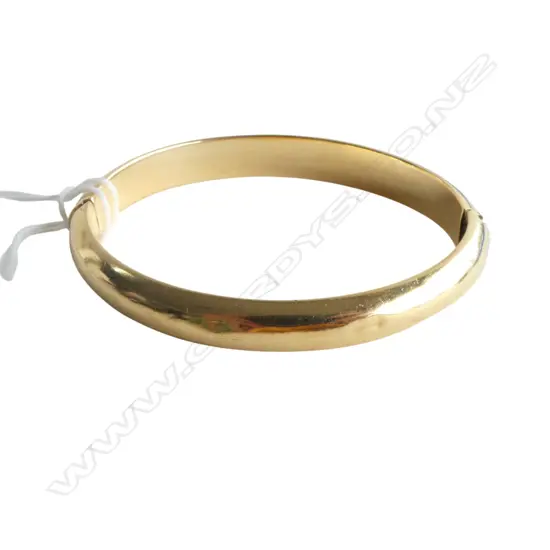 9ct GOLD BANGLE, 18.2gms