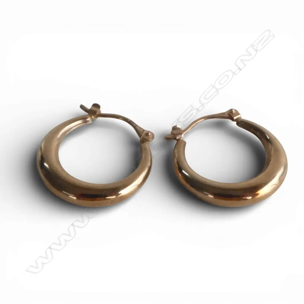 PR 9ct ROSE GOLD EARRINGS, 1.7gm Image 1++