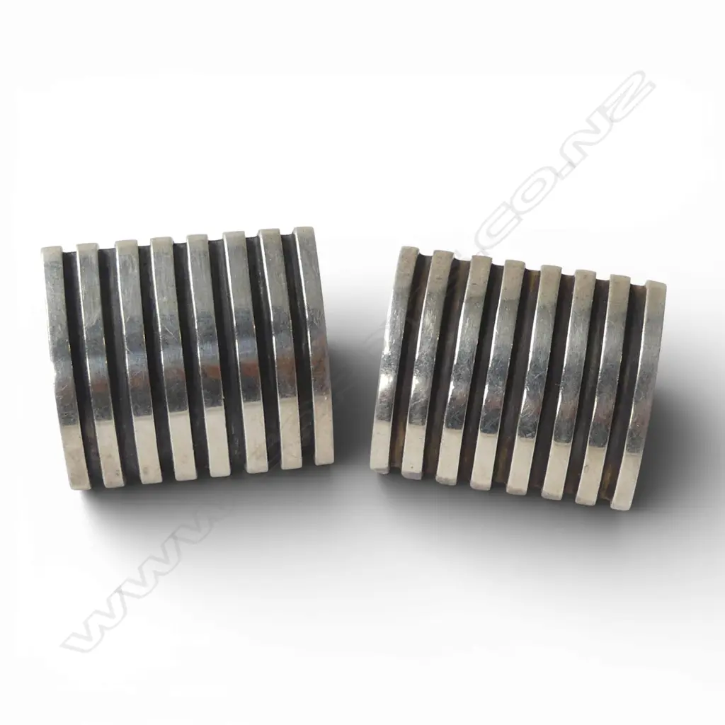 STERLING SILVER DESIGNER STUDS with large scrolls 10.6 gms Image 1++