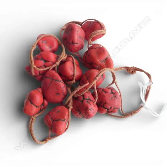 RED ?CORAL CHUNKY NUGGET NECKLACE