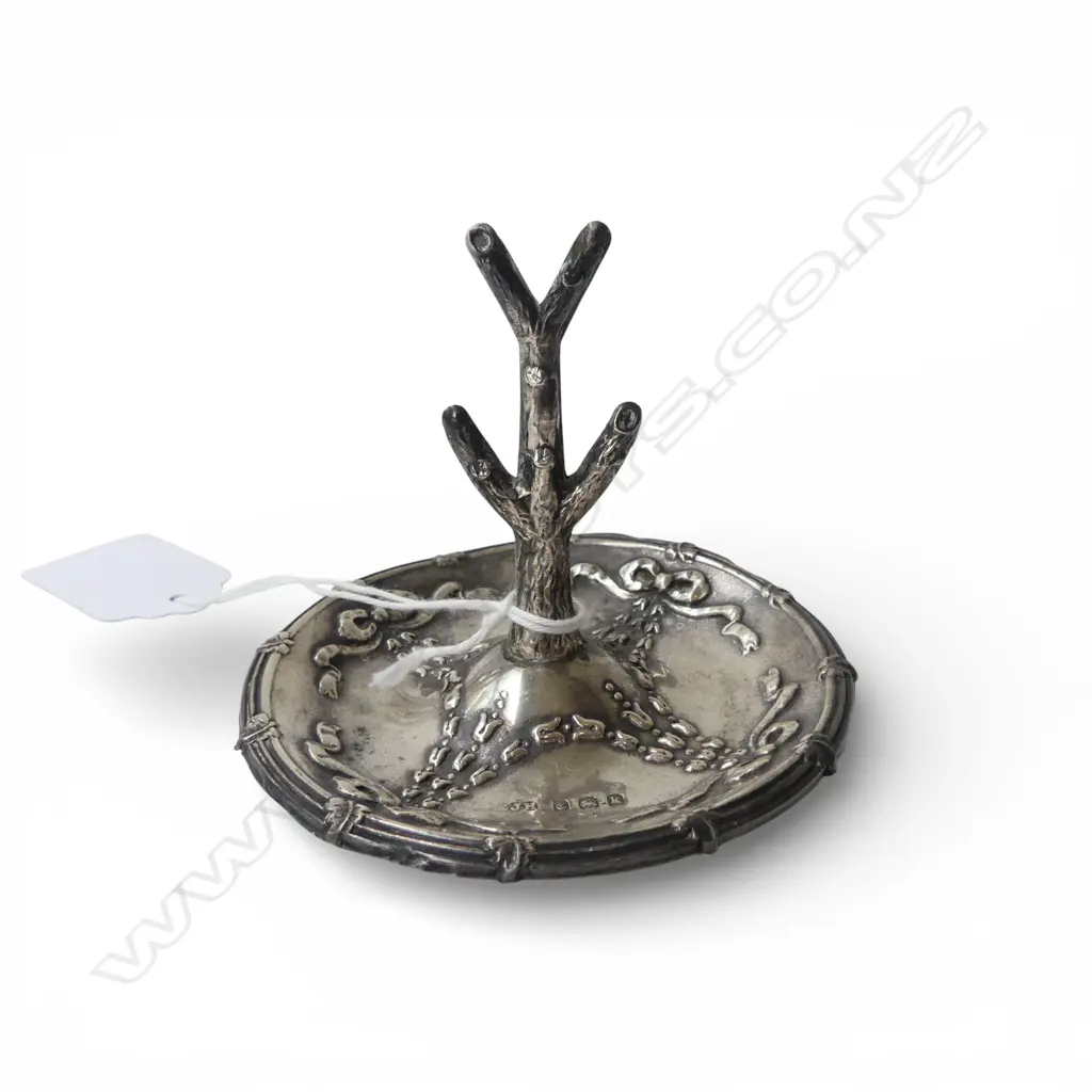 STG SILVER RING TREE, E J HOULSTON, B'HAM 1909 19gms Image 1++