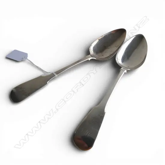 PR SCOTTISH SILVER SERVING SPOONS, JWWH EDINBURGH 1822 L.220mm 115gms