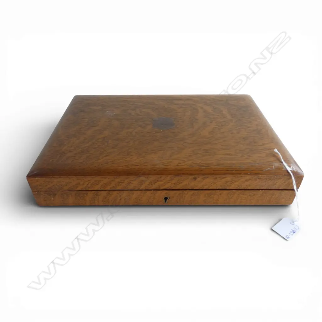 STG SILVER & IVORY 12 PLACE FISH SET in Elkington & Co canteen, one knife FAULTED, BIRMINGHAM 1925, 1017gms TW Image 1++