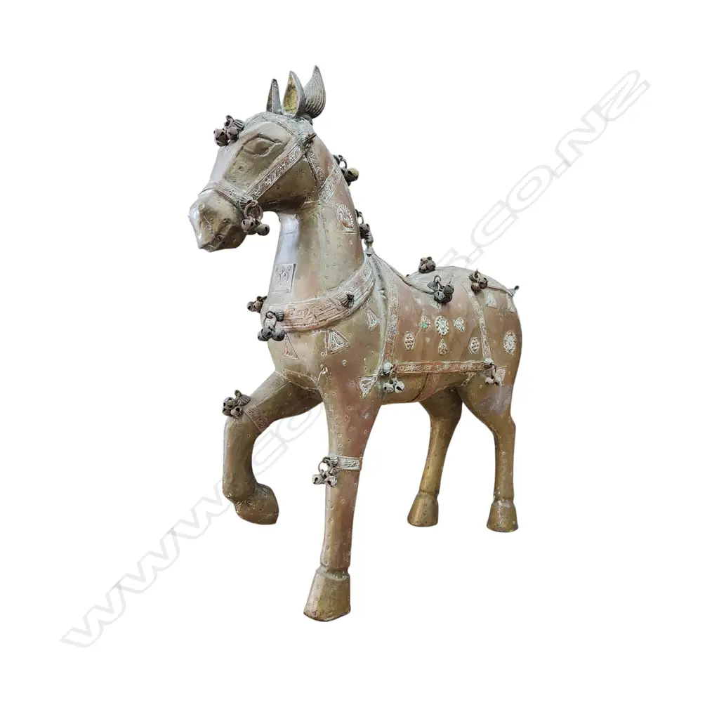 METAL HORSE w. BELLS H.400mm Image 1++