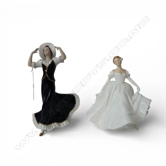 ROYAL DOULTON 'NANCY' FIGURE + CZECH FIGURE H.230mm