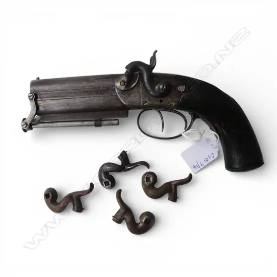 ANTIQUE DOUBLE BARRALLED PISTOL L.215mm