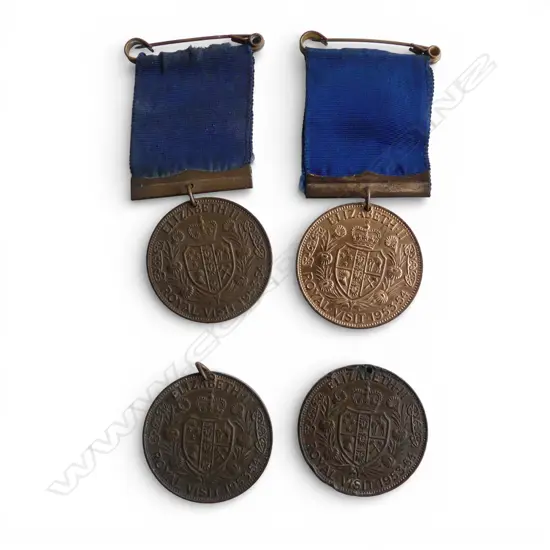 4 ELIZABETH II ROYAL VISIT MEDALLIONS
