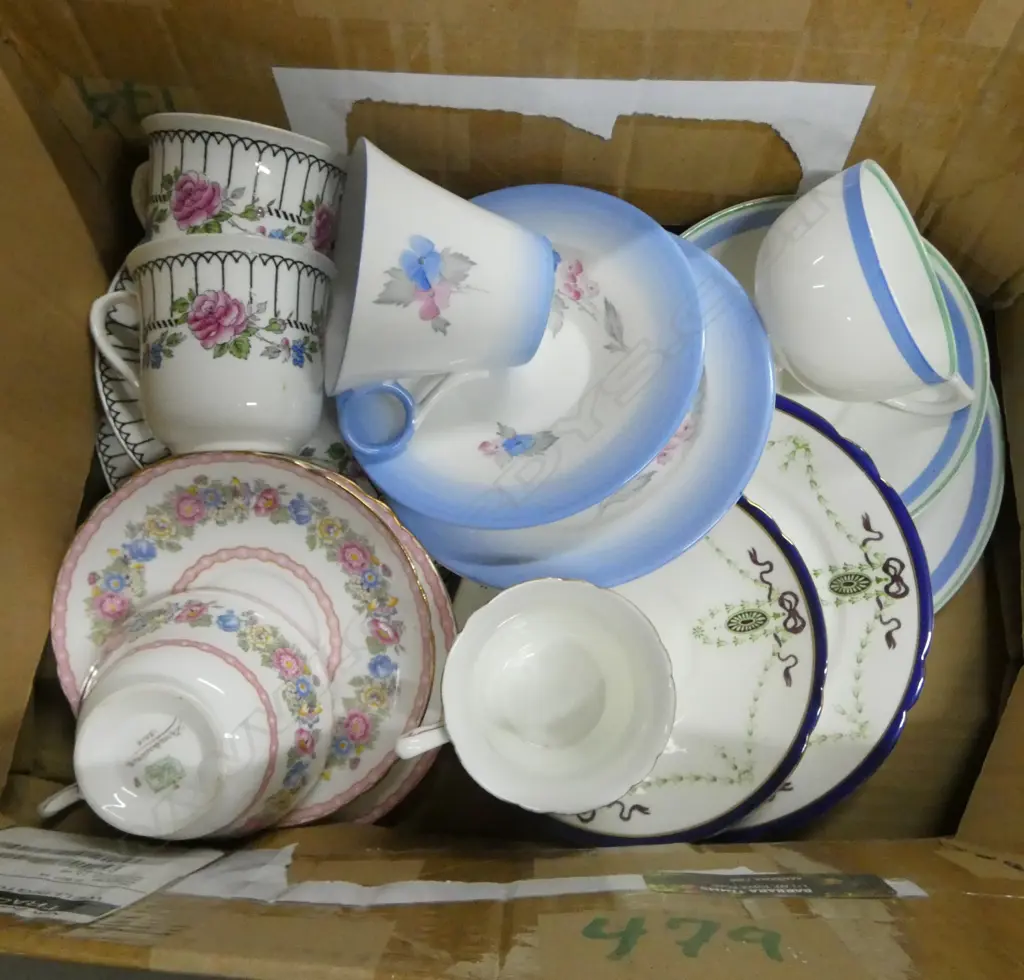 6 SHELLEY CHINA CSPS MIXED PATS Image 1++