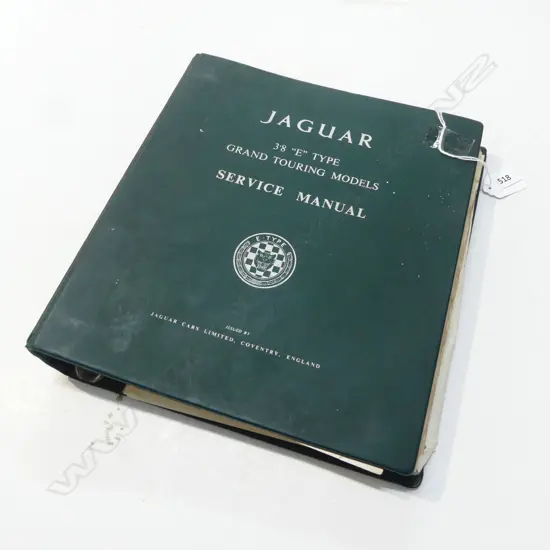 JAGUAR 3.8 E-TYPE SERVICE MANUAL