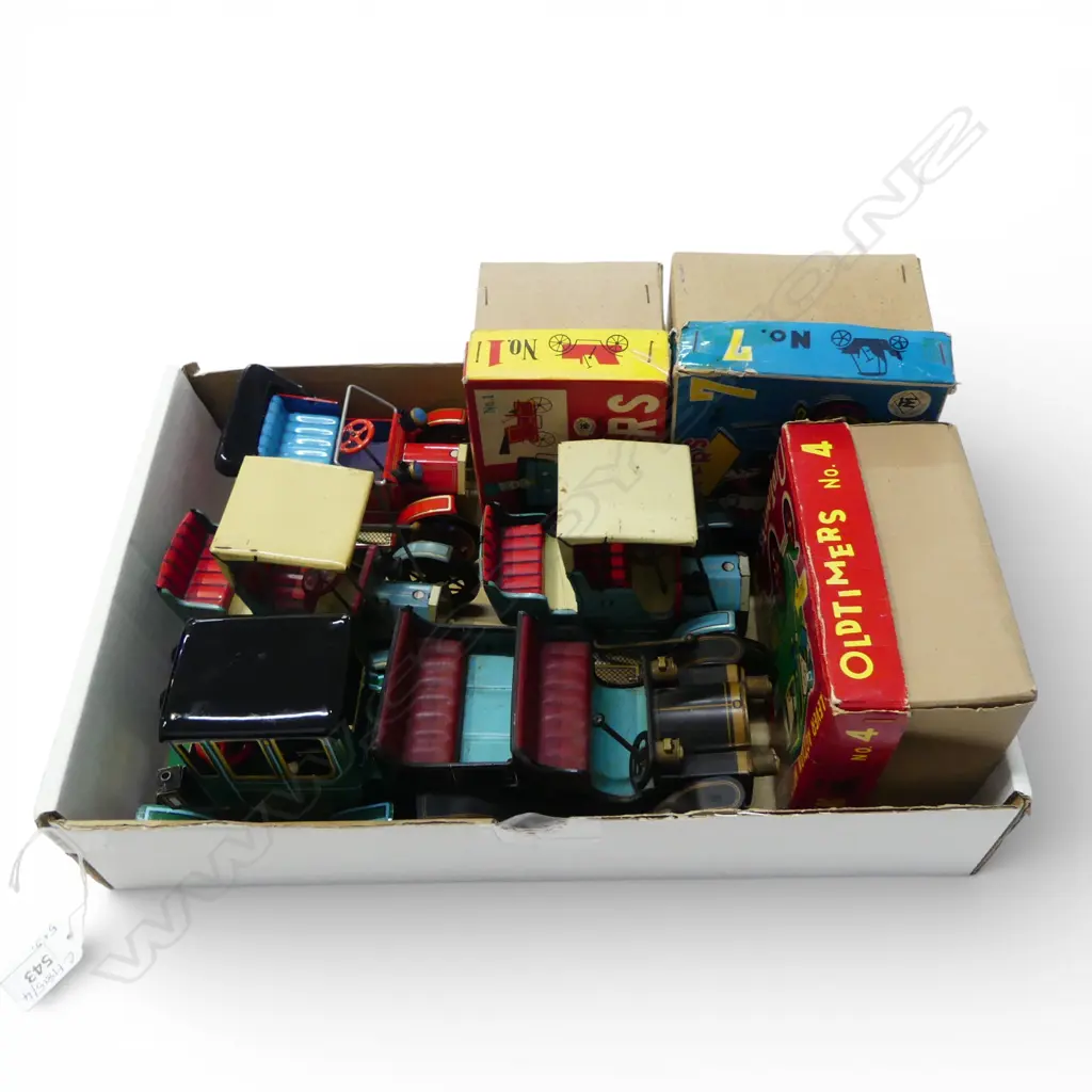 5 'OLDTIMERS' JAPANESE MODEL CARS + 3 ORIG. BOXES Image 1++