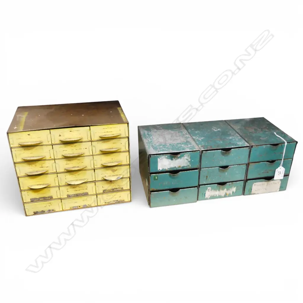 2 INDUSTRIAL BENCHTOP MULTI DRAWER CABINETS W.360mm Image 1++