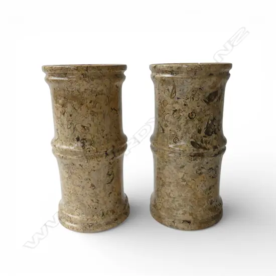 PR BAMBOO FORM MARBLE VASES H.195mm