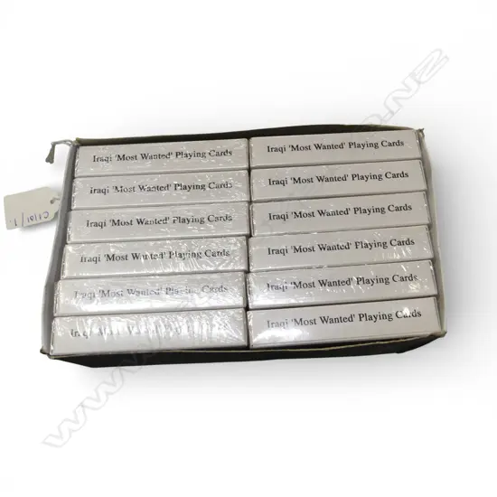 12 SETS IRAQI 'MOST WANTED' PLAYING CARDS, BOXED AS NEW