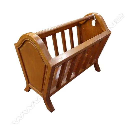 MAHOGANY MAGAZINE RACK W.510mm