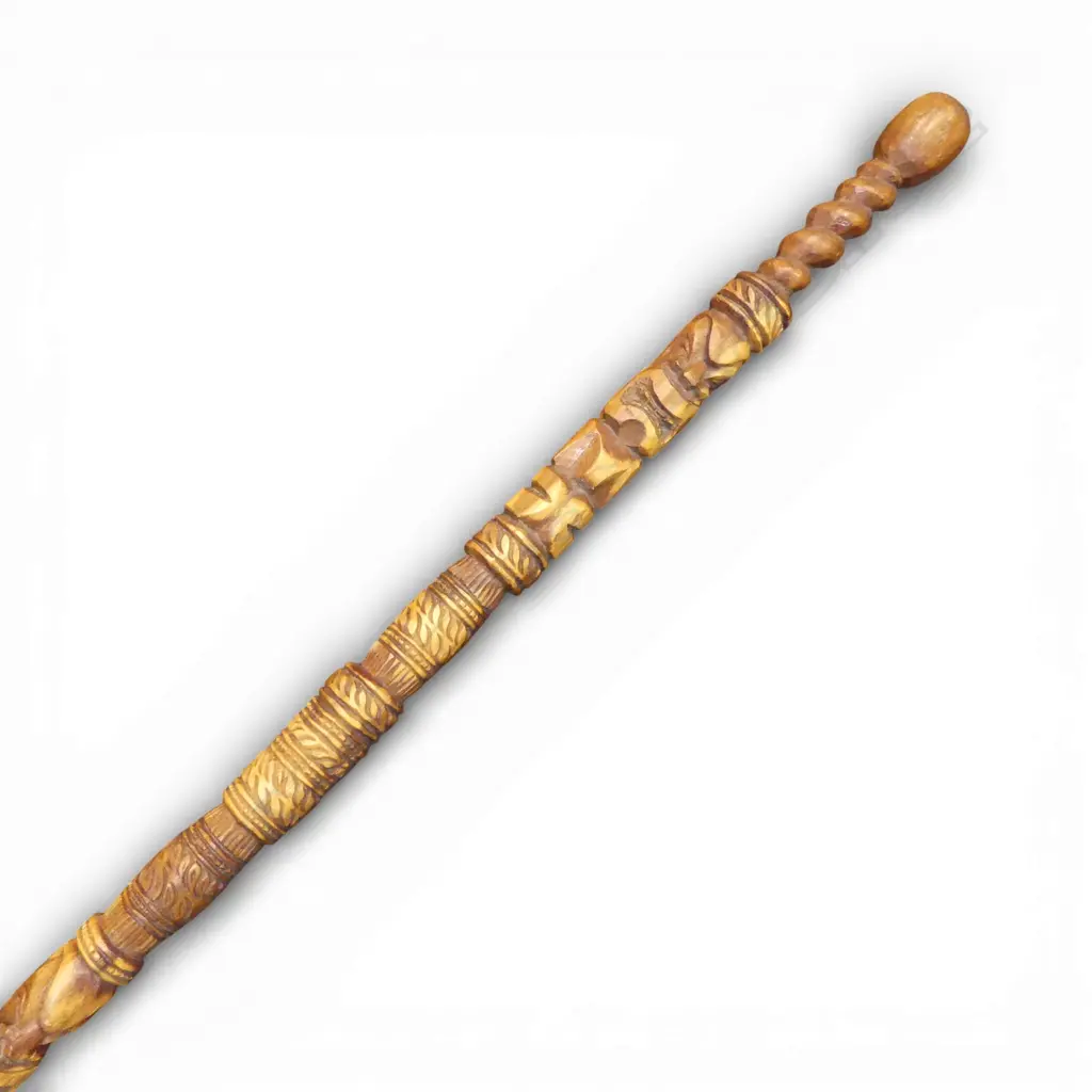 CARVED HAWAIIAN STAFF L.1770mm Image 1++