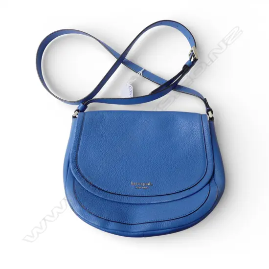 BLUE LEATHER KATE SPADE HANDBAG 