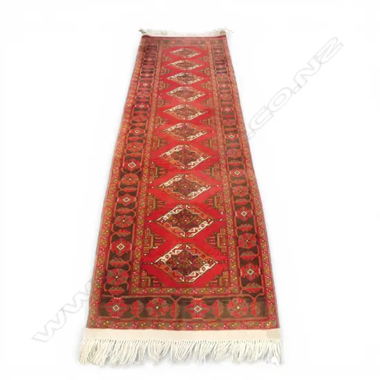PERSIAN HAND KNOTTED ALL WOOL RUNNER 3050x850mm