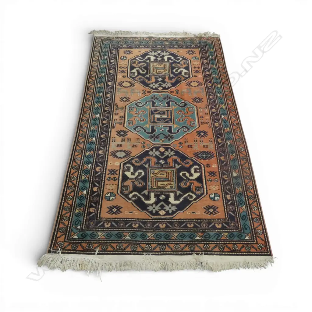 HAND KNOTTED WOOL PILE RUG 1960x1160mm Image 1++