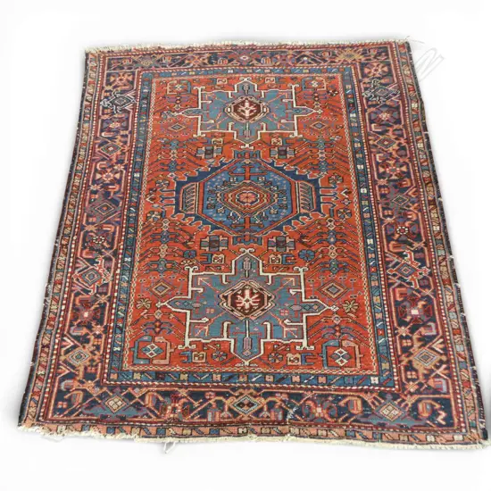 HAND KNOTTED WOOL PILE RUG 1420x1120mm