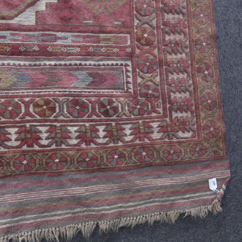 HAND KNOTTED ALL WOOL MIXED PILE RUG 1470x1280mm Image 1++