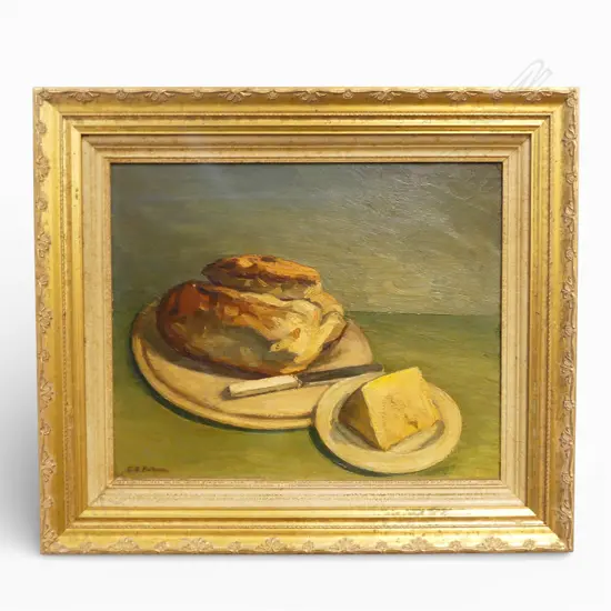 G. K PATERSON 'THE COTTAGE LOAF' OIL ON BOARD 345 X 420MM
