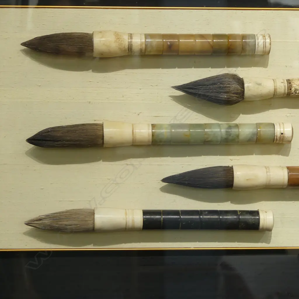 FRAMED CALLIGRAPHY BRUSHES 1400 x 800MM (incl frame) PURCHASED IN SINGAPORE Image 1++