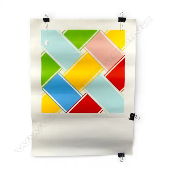 IAN SCOTT LATTICE SCREENPRINT 62/65 FEBUARY 1979  740 X  980 TEAR TO PAPER