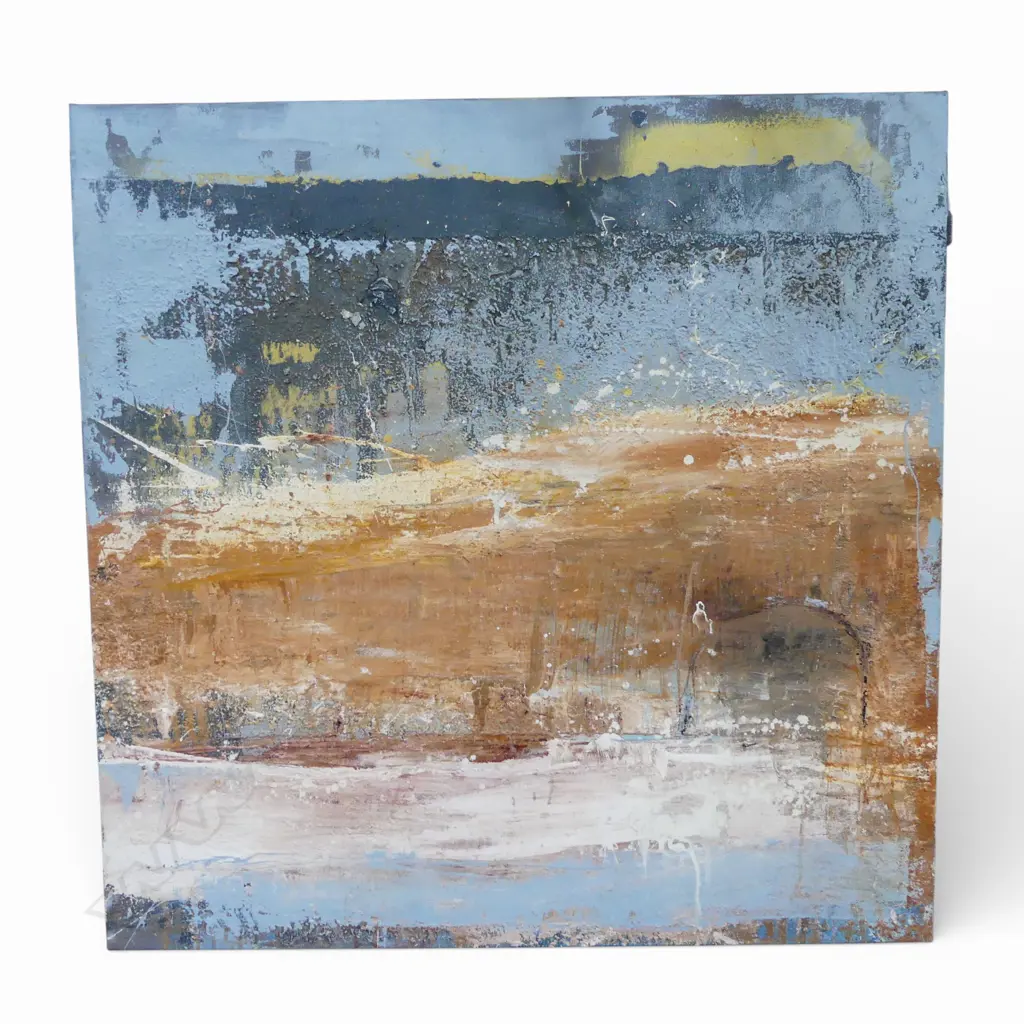 STUART HOERISCH 'POLYRHYTHMS - GREAT OCEAN ROAD' MIXED MEDIA ON CANVAS 865x865mm SIGNED & DATED 2019 VERSO Image 1++