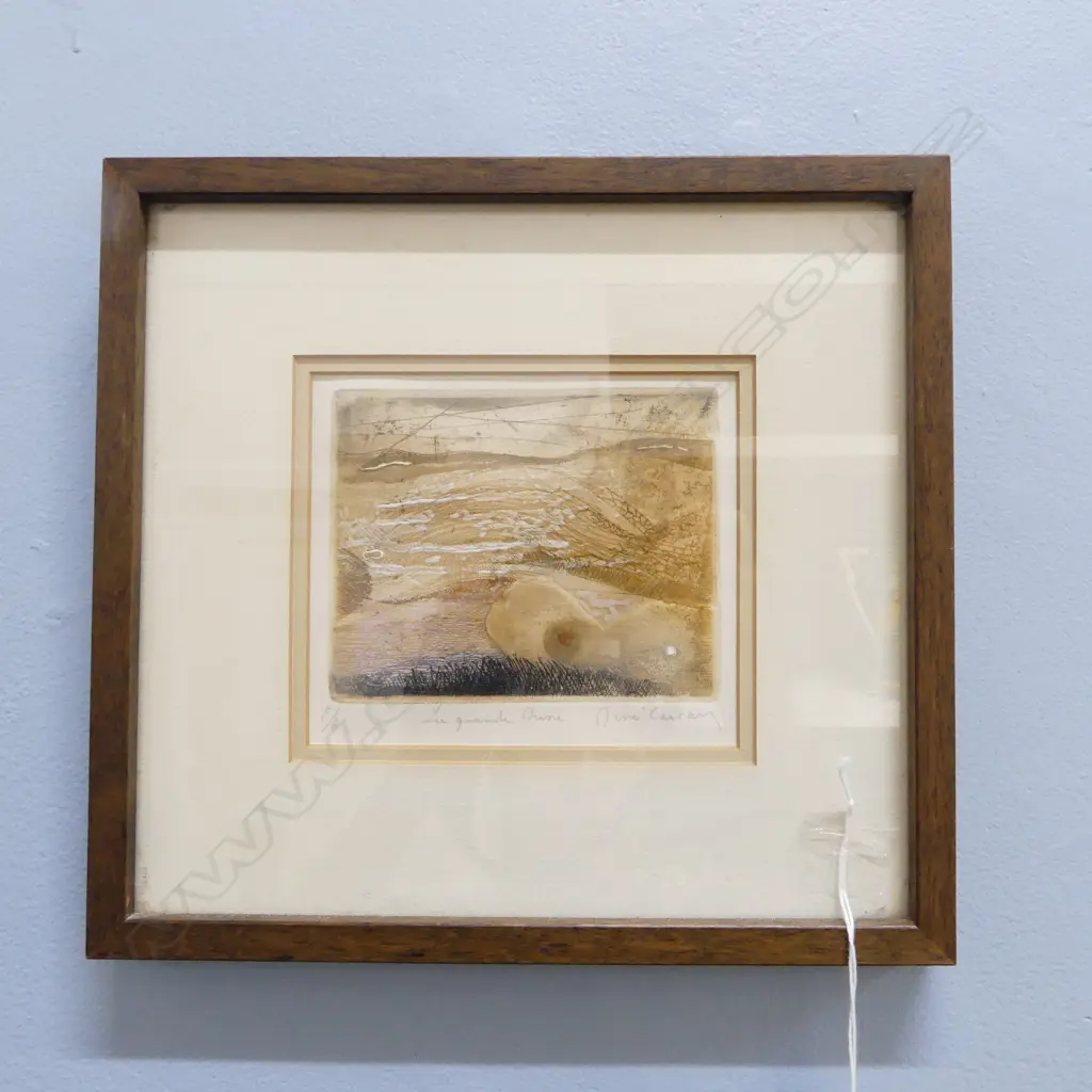 RENE CARCAN (BELGIAN 1925-93) 'LA GRANDE DUNE' ETCHING 115x130mm Image 1++