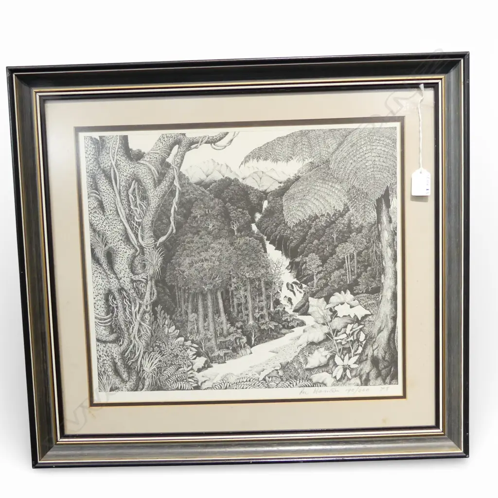 REI HAMON, UNTITLED 1978, LITHOGRAPH ED. 190/600, 355 X 410mm (FRAMED) Image 1++