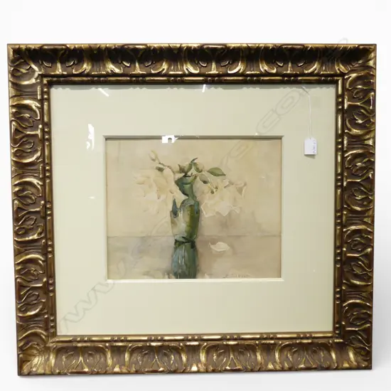 B. JACKSON, WHITE ROSES STILL LIFE, WC 295x365mm