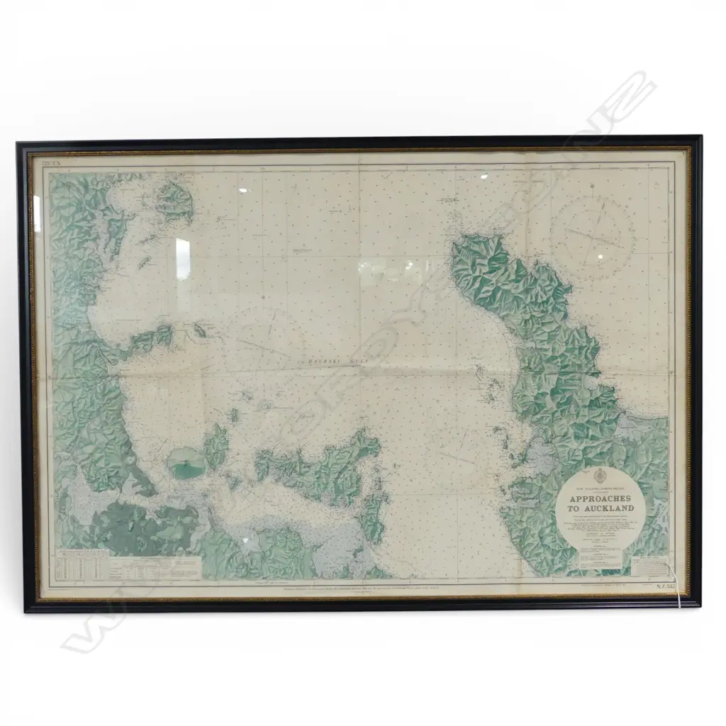 HAURAKI GULF / APPROACHES TO AUCKLAND, HYDROGRAPHIC BRANCH C.1960 685x1010mm Image 1++