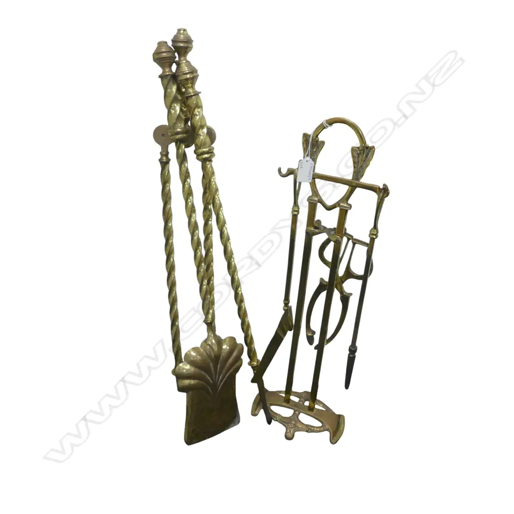 2 SETS OF 3 FIRE TOOLS (1 ON STAND) H.595mm Image 1++