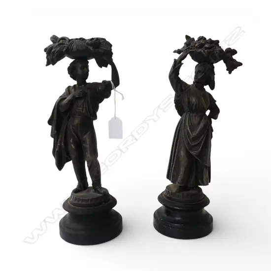 PR SPELTER FIGURINES; AGRICULTURE THEME H.310mm
