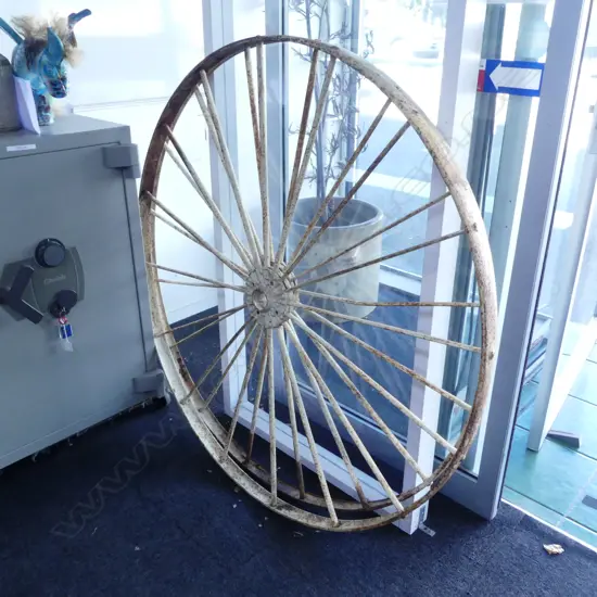 PR LARGE WROUGHT IRON HEAVY WAGON WHEELS Dia.1360mm