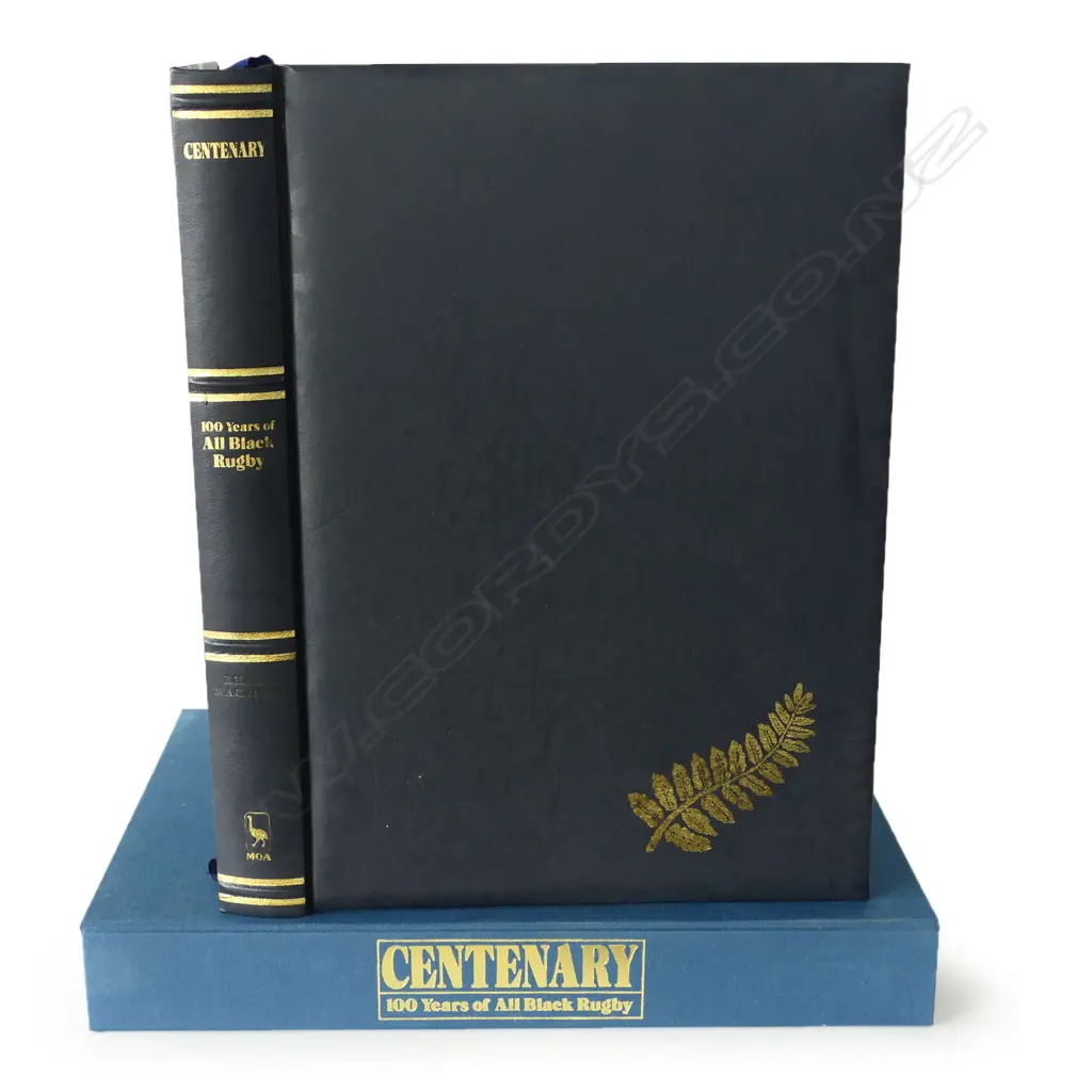 LG CASED BOOK 'CENTENARY: 100 YEARS OF ALL BLACK RUGBY' 63/1200 MOA 1984 545x390mm Image 1++