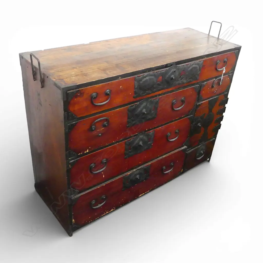 OLD JAPANESE TANSU CHEST 1160x425x870mm Image 1++