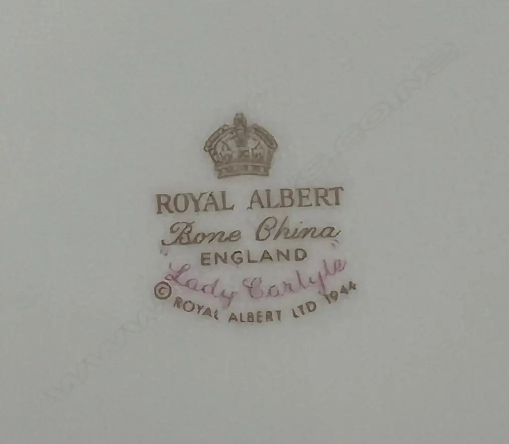 Royal Albert Lady Carlyle set 58pce comprises eight dinner plates, six luncheon plates, two lidded  tureens, ashette etc Image 1++