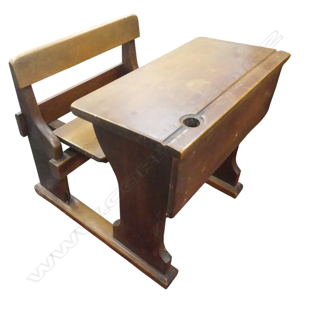 ANTIQUE WOODEN SCHOOL DESK 565x660x615mm Image 1++