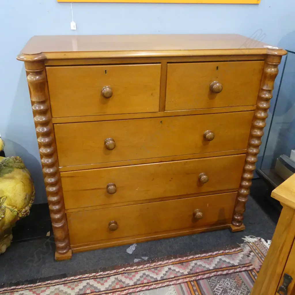 COLONIAL KAURI CHEST OF DRAWERS 1105x465x1040mm Image 1++