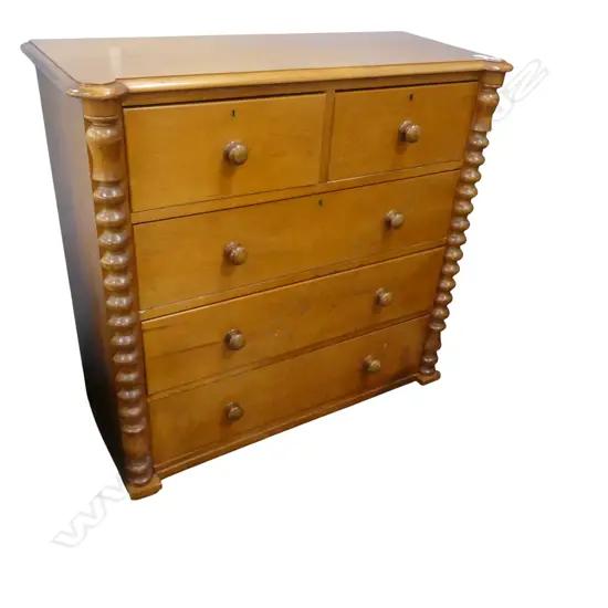 COLONIAL KAURI CHEST OF DRAWERS 1105x465x1040mm